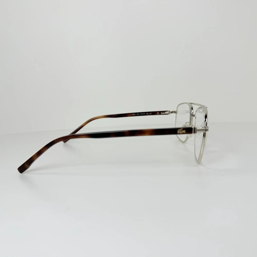 Lacoste L2302 714 Gold Aviator Eyeglass Frame 57-18-145 Tortoise Replacement